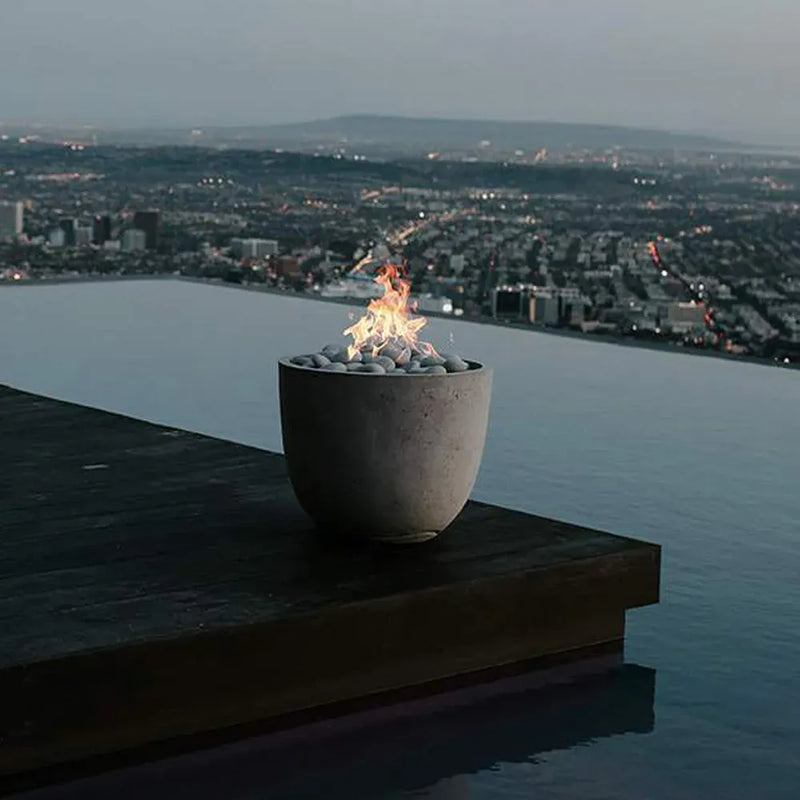 Dekko Dekko Element Concrete Fire Bowl Firepit Table Round