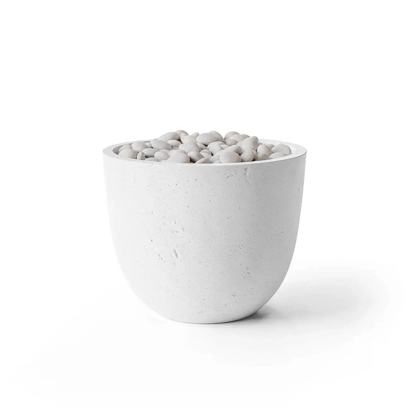 Dekko Dekko Element Concrete Fire Bowl Natural / Ivory Beachstone ELEMENT-NAT Firepit Table Round