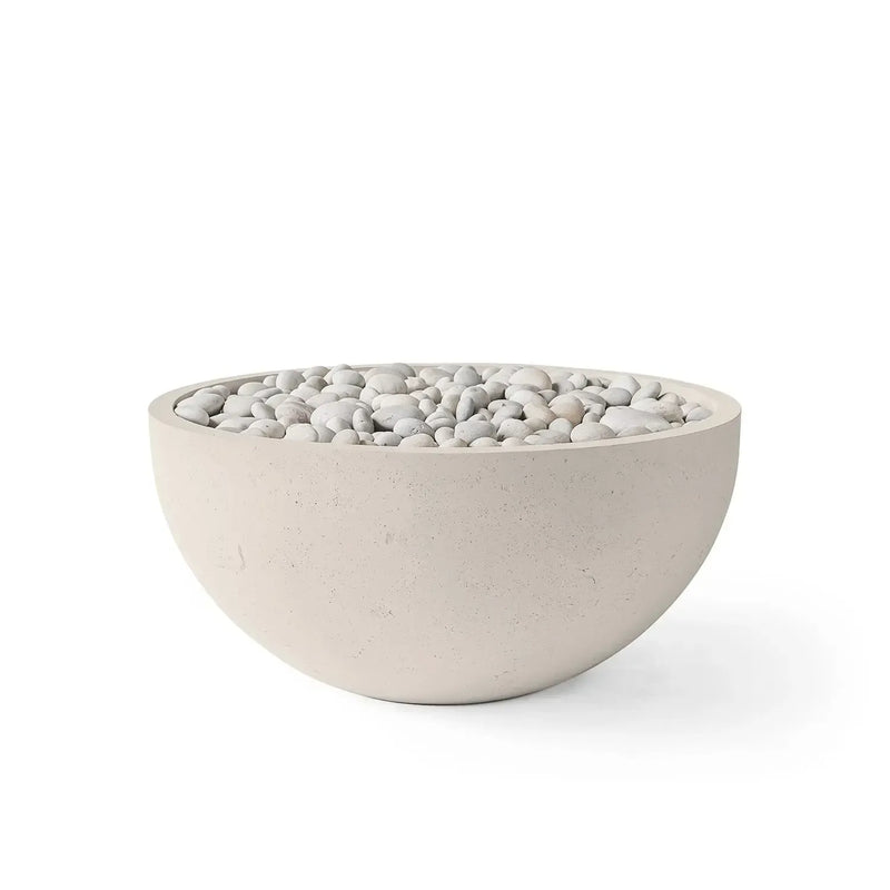 Dekko Dekko Serenade Concrete Fire Bowl 32" Clay / Ivory Beachstone SERENADE32-CLAY Firepit Table Round