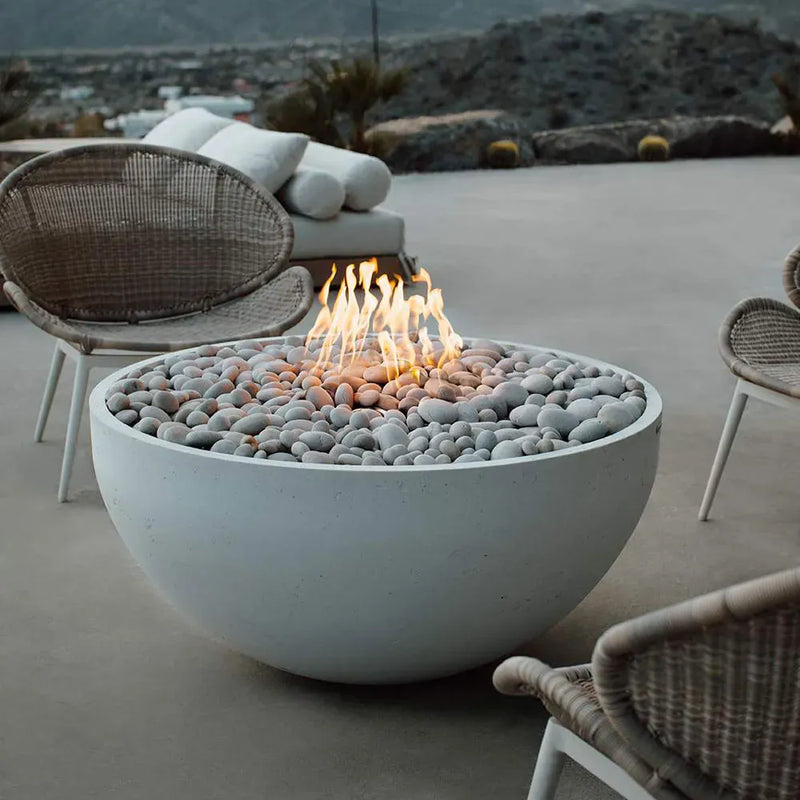Dekko Dekko Serenade Concrete Fire Bowl 32" Firepit Table Round