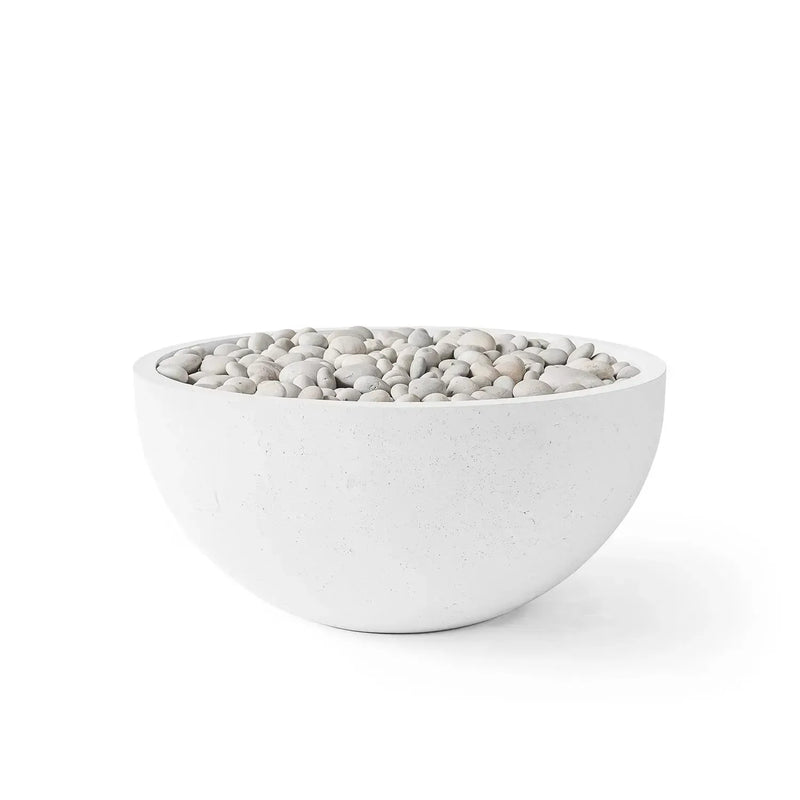 Dekko Dekko Serenade Concrete Fire Bowl 32" Natural / Ivory Beachstone SERENADE32-NAT Firepit Table Round