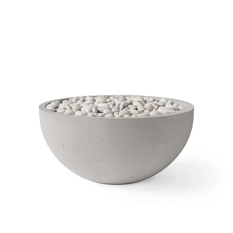Dekko Dekko Serenade Concrete Fire Bowl 32" Sandstone / Ivory Beachstone SERENADE32-SAND Firepit Table Round