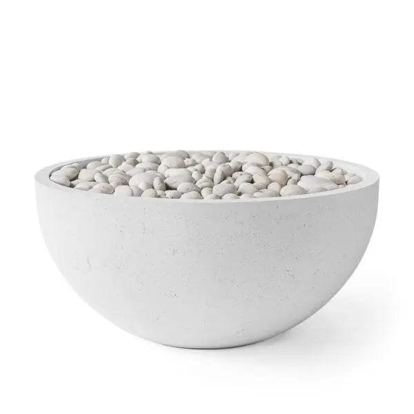 Dekko Dekko Serenade Concrete Fire Bowl 40" Ash SERAN40NG-ASH Firepit Table Round