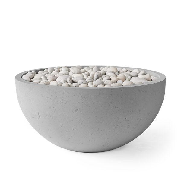 Dekko Dekko Serenade Concrete Fire Bowl 40" Charcoal SERAN40NG-CHAR Firepit Table Round