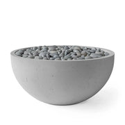Dekko Dekko Serenade Concrete Fire Bowl 40" Charcoal / Slate Beachstone Firepit Table Round