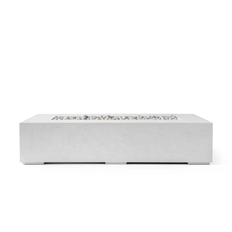 Dekko Dekko Sonoma 72 Concrete Fire Pit Ash / Ivory Beachstone SONOMA72-ASH Firepit Table Rectangle