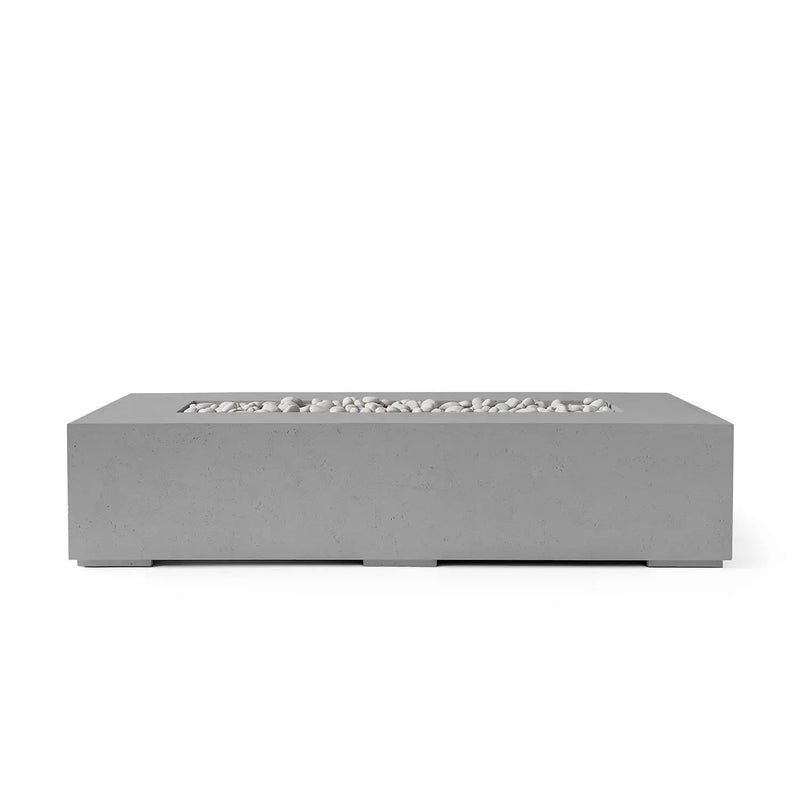 Dekko Dekko Sonoma 72 Concrete Fire Pit Charcoal / Ivory Beachstone SONOMA72-CHAR Firepit Table Rectangle