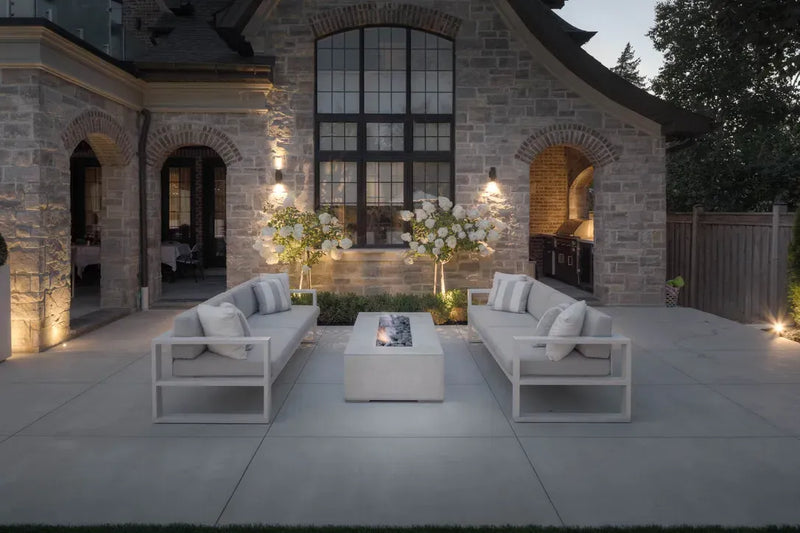 Dekko Dekko Sonoma 72 Concrete Fire Pit Firepit Table Rectangle