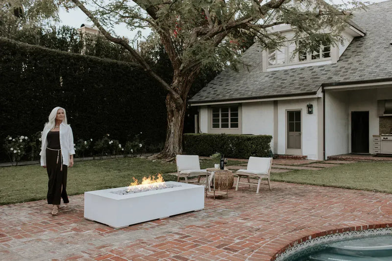 Dekko Dekko Sonoma 72 Concrete Fire Pit Firepit Table Rectangle