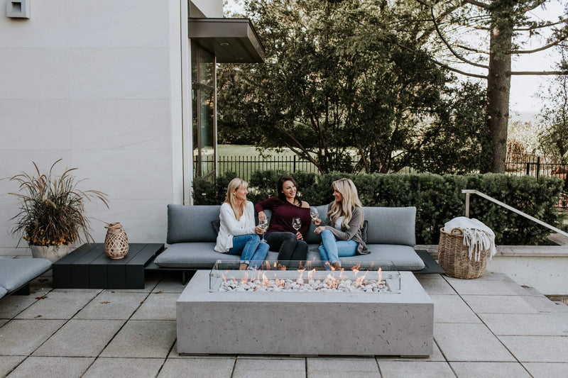 Dekko Dekko Sonoma 72 Concrete Fire Pit Firepit Table Rectangle