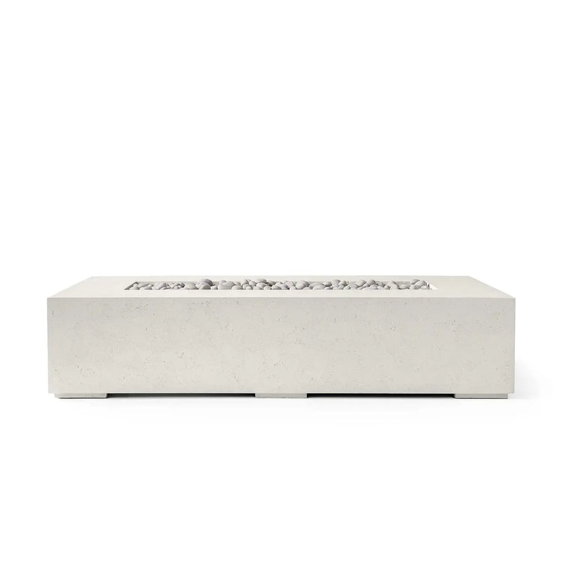 Dekko Dekko Sonoma 72 Concrete Fire Pit Limstone / Ivory Beachstone SONOMA72-LS Firepit Table Rectangle