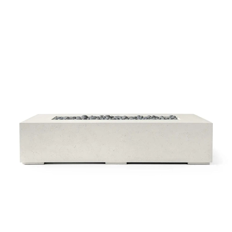 Dekko Dekko Sonoma 72 Concrete Fire Pit Limstone / Slate Beachstone Firepit Table Rectangle