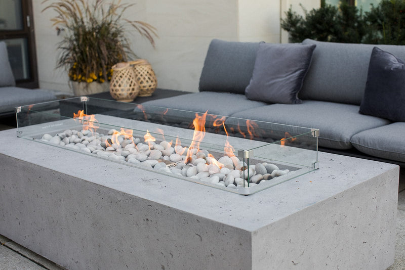 Dekko Dekko Sonoma Concrete Fire Pit SONOMA72 Firepit Table Rectangle