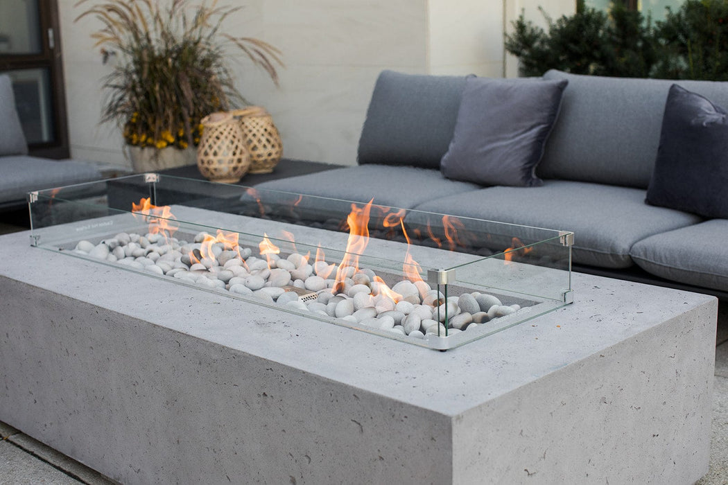 Dekko Dekko Sonoma Concrete Fire Pit SONOMA72 Firepit Table Rectangle