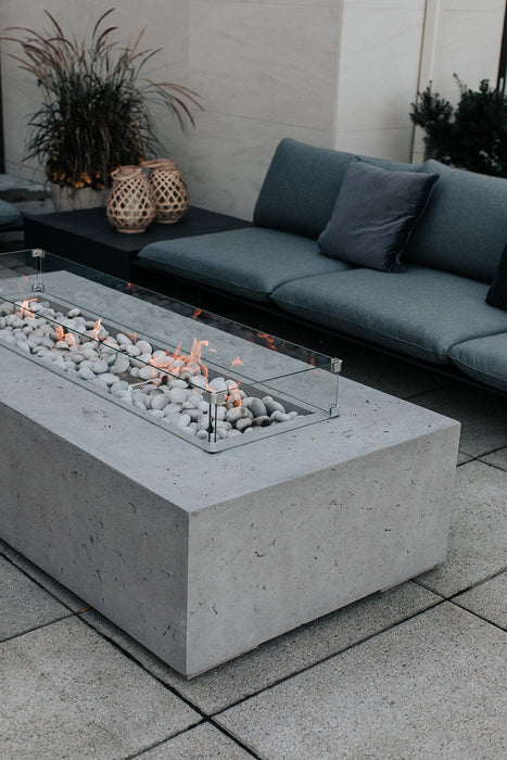 Dekko Dekko Sonoma Concrete Fire Pit SONOMA72 Firepit Table Rectangle