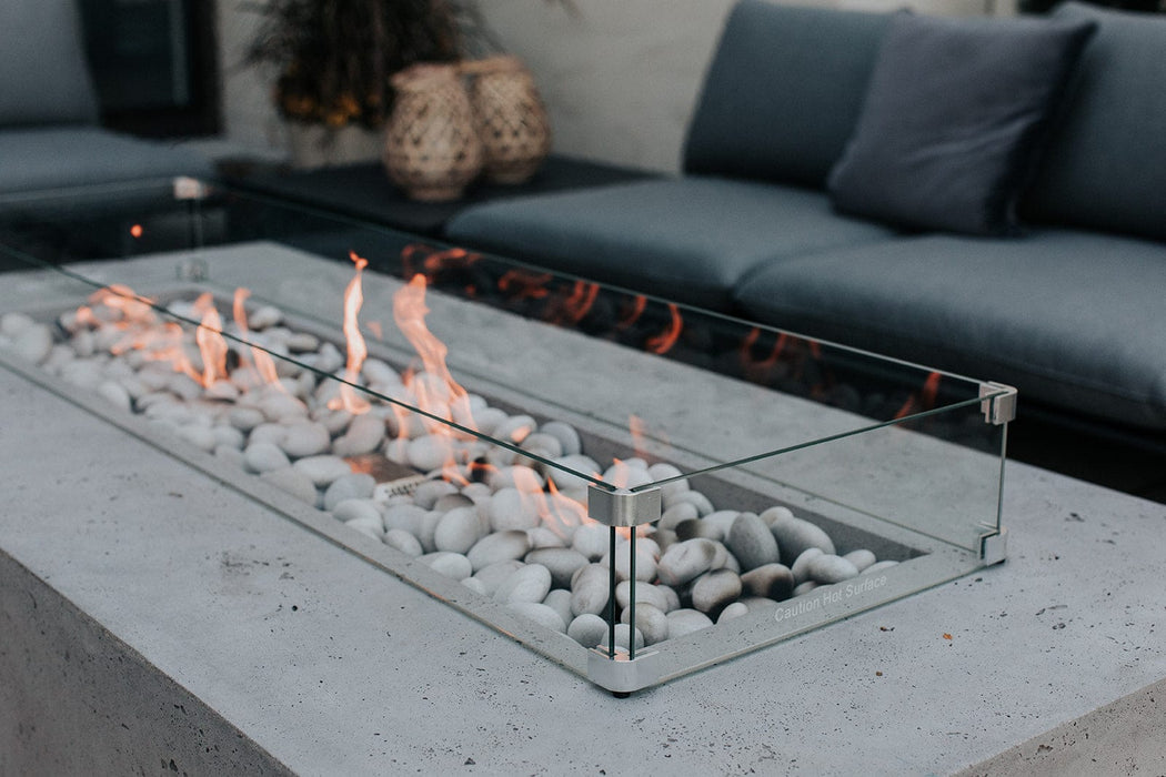 Dekko Dekko Sonoma Concrete Fire Pit SONOMA72 Firepit Table Rectangle