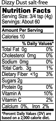 Dizzy Pig Dizzy Pig Dizzy Dust Salt Free 8 OZ DIZSALTFREE Sauce & Rub 897687000115
