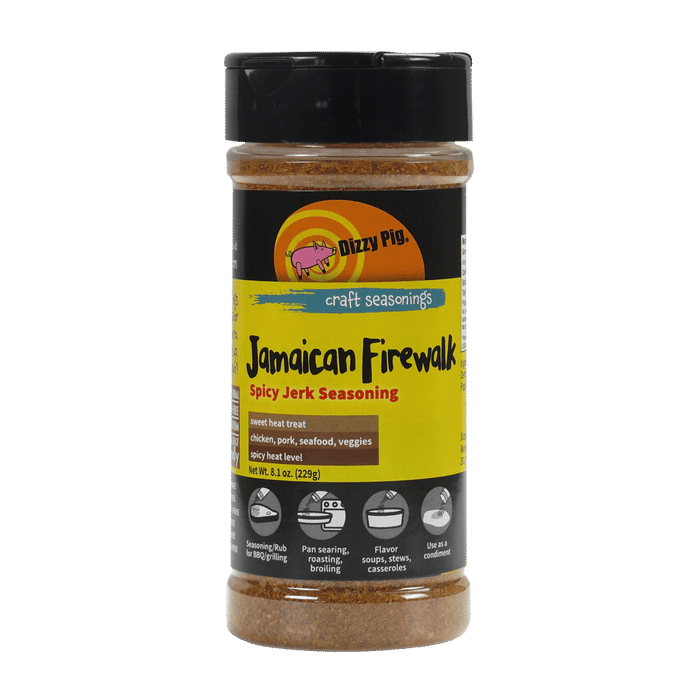 Dizzy Pig Dizzy Pig Jamaican Firewalk 8 oz DIZJAMAICAN Sauce & Rub 897687000122