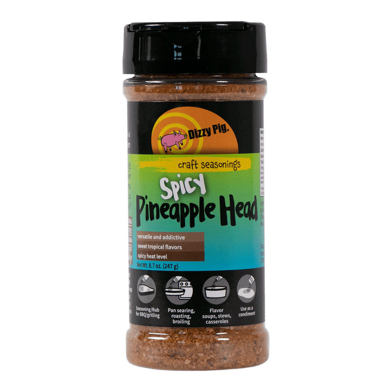 Dizzy Pig Dizzy Pig Rub SPICY Pineapple Head 8oz DIZZPINESPICE Sauce & Rub