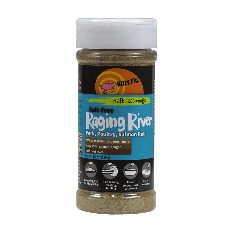 Dizzy Pig Dizzy Pig Salt-Free Raging River Salmon Rub (6.4oz) DIZRAGESALTFREE Sauce & Rub