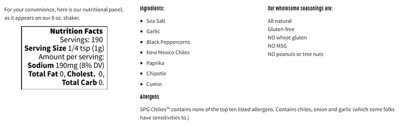 Dizzy Pig Dizzy Pig - SPG Chilies 8oz DIZSPG-CH Sauce & Rub