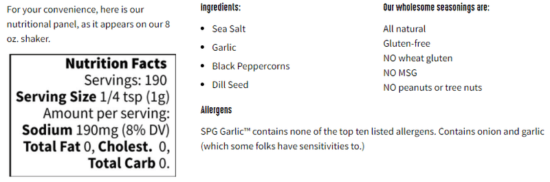 Dizzy Pig Dizzy Pig - SPG Garlic 8oz DIZSPG-GAR Sauce & Rub