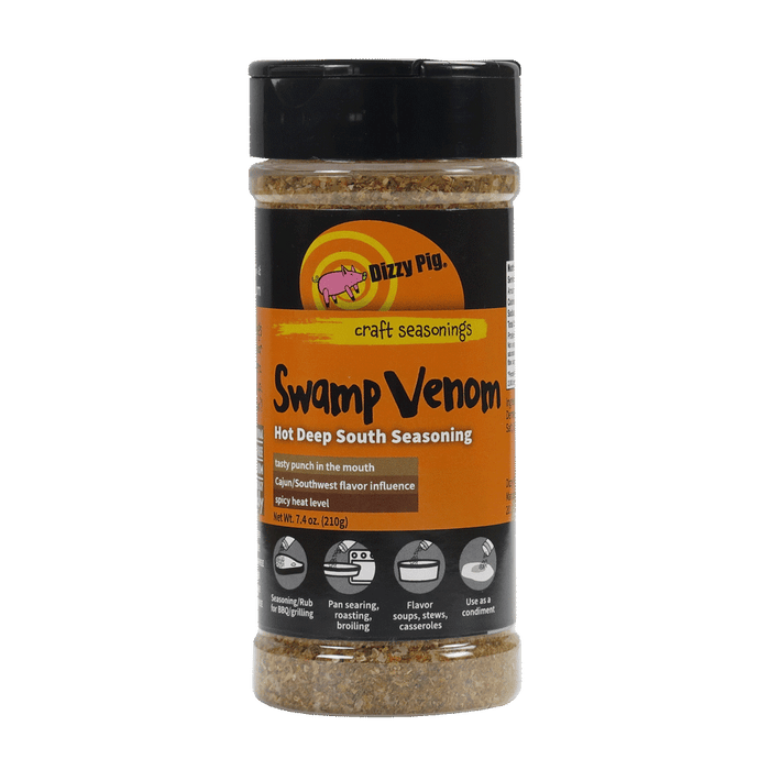 Dizzy Pig Dizzy Pig Swamp Venom Seasoning 8 oz DIZSWAMP Sauce & Rub 897687000078