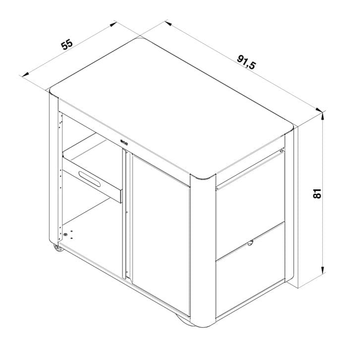 ENO ENO Cargo Grey Door (ACHILLE) - PDAS27085 PDAS27085 Outdoor Kitchen Door, Drawer & Cabinet 3224780043164