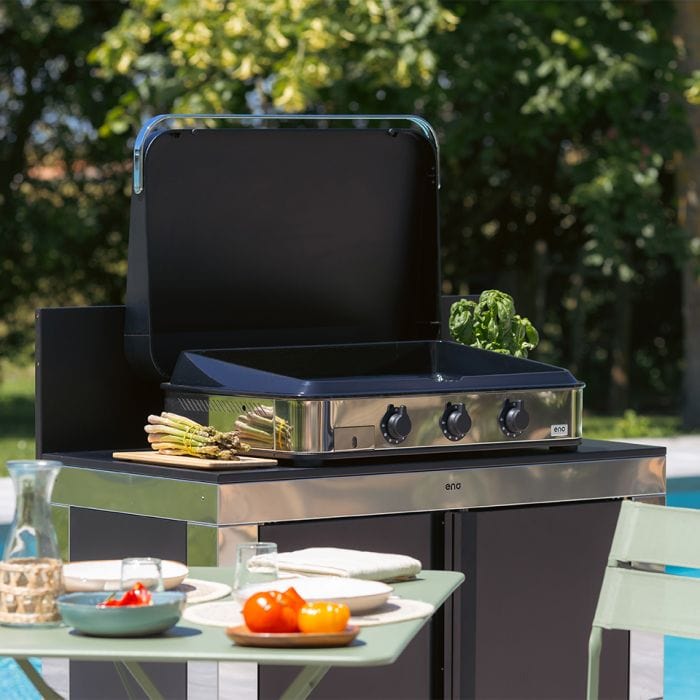 ENO ENO Enosign 3-Burner Plancha 80 Gas Griddle Countertop Gas Griddle