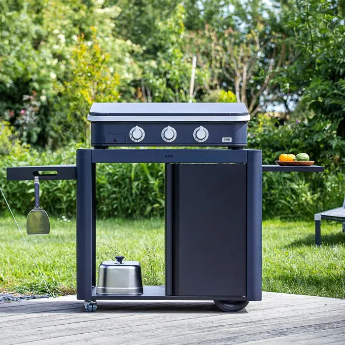 ENO ENO Enosign 80 Gas Plancha Griddle, Navy Blue Navy Blue / Propane 570332584801 Countertop Gas Griddle 3224780044741