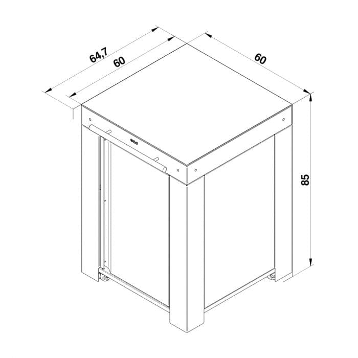 ENO ENO Felix Sideboard Cargo Gray PMAP06070 Cargo Gray PMAP06070 Accessory Cart & Table 3224780040125