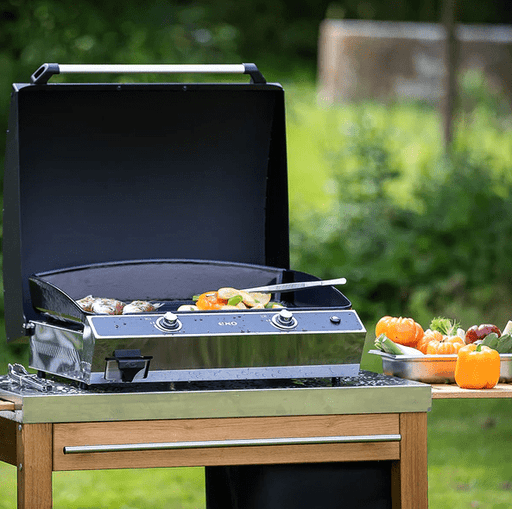 ENO ENO La Plancha Bergerac 2400 Stainless 4-Season 2-Burner Gas Griddle Countertop Gas Griddle