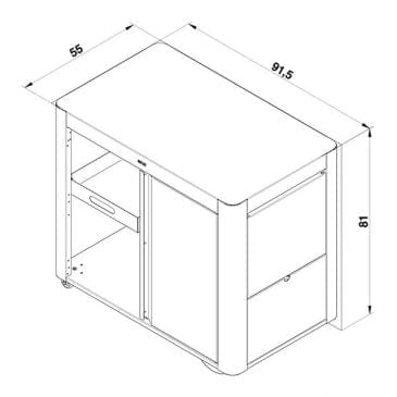 ENO ENO Stainless Steel Trolley with Door (ACHILLE) - PDIS20185 PDIS20185 Accessory Cart & Table 3224780043188