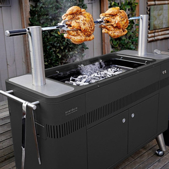 Everdure Everdure HUB 54-Inch Charcoal Grill with Rotisserie & Electronic Ignition (Matte Black) - HBCE2BBUS HBCE2BBUS