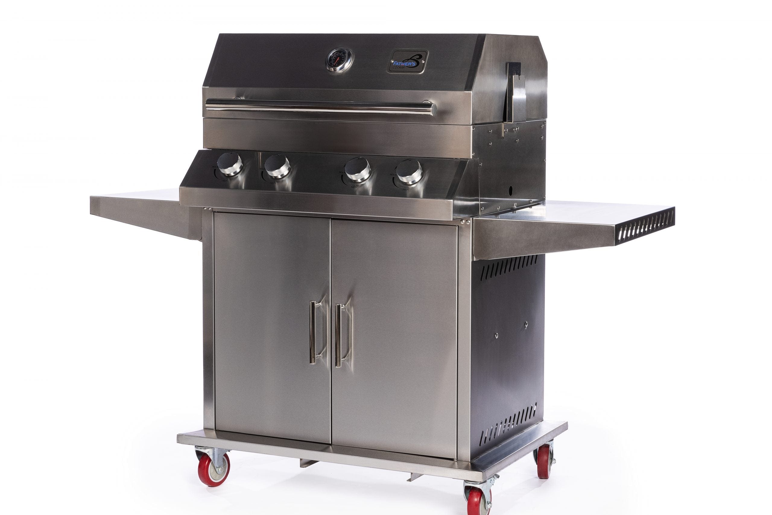 Father's Cooker Father's Cooker Multi-Fuel BBQ Propane, Charcoal & Wood Propane | Charcoal | Wood | Wood Chips / Stainless Steel KY01 Freestanding Gas Grill