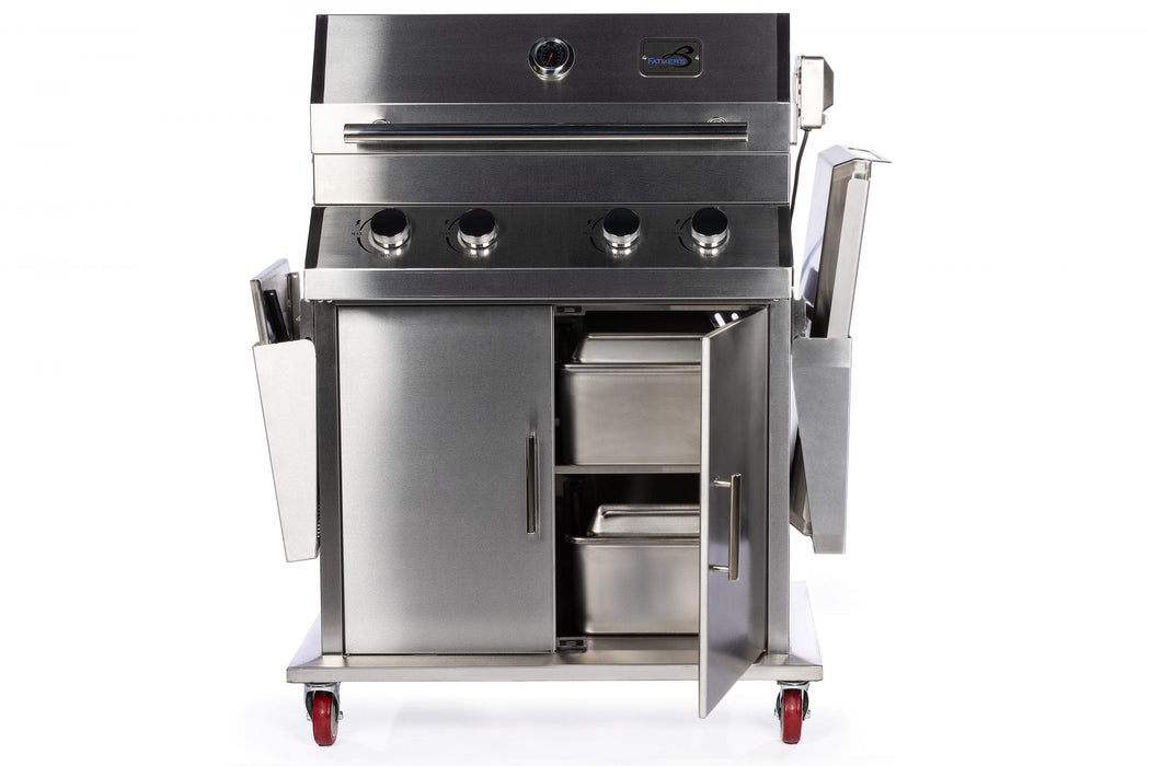 Father's Cooker Father's Cooker Multi-Fuel BBQ Propane, Charcoal & Wood Propane | Charcoal | Wood | Wood Chips / Stainless Steel KY01 Freestanding Gas Grill