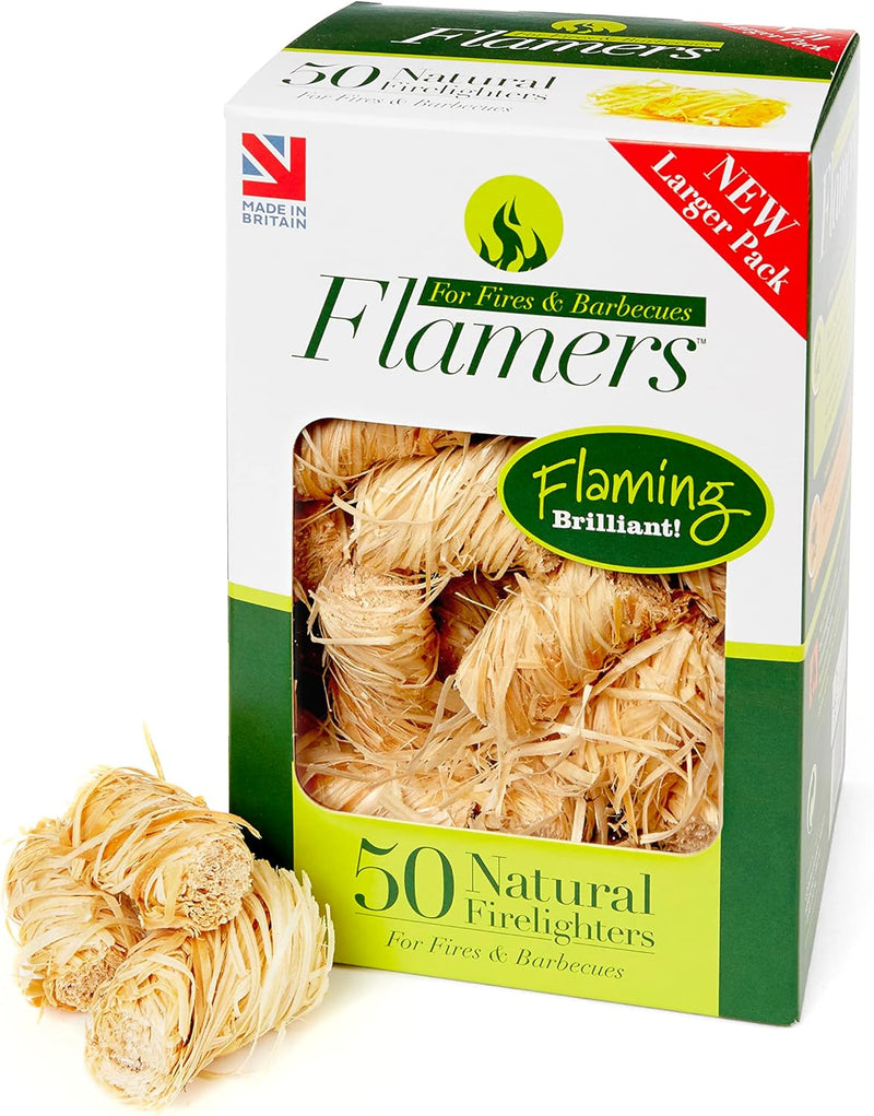 Flamers Flamers Natural Fire Starter 50-Pack FLA50 Accessory Charcoal Lighter FLA50