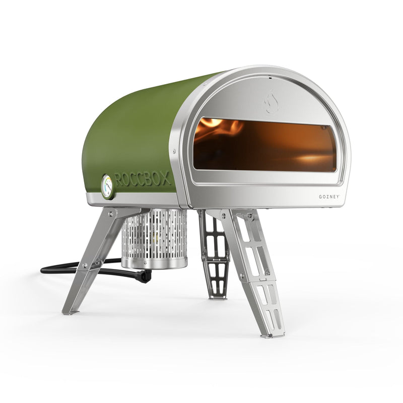 GOZNEY Gozney Roccbox Pizza Oven (Wood Burner Not Included) Propane/Wood / Green GRPOLUS1073 Countertop Pizza Oven 5056591602364