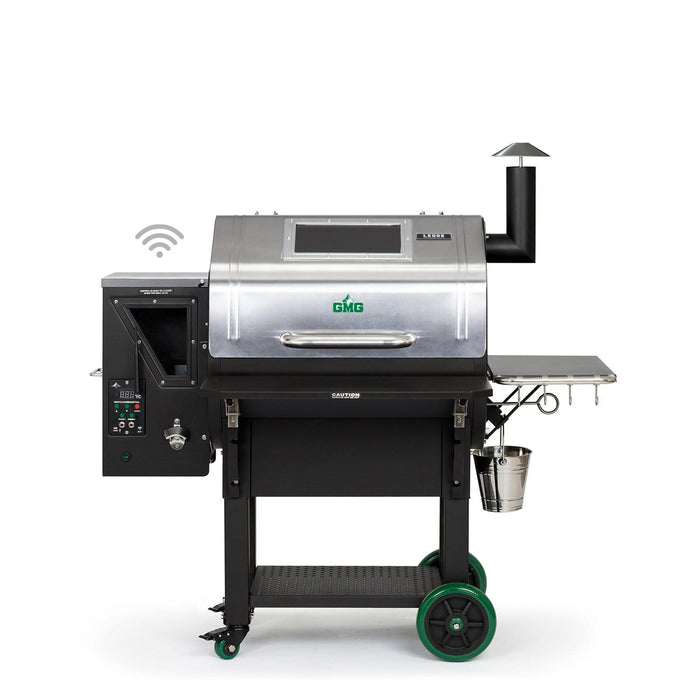 Green Mountain Grills Green Mountain Grills Ledge Stainless Pellet Grill & Smoker w/ WIFI Control Pellet / Black GMG-LEDGE-SS Freestanding Pellet Grill