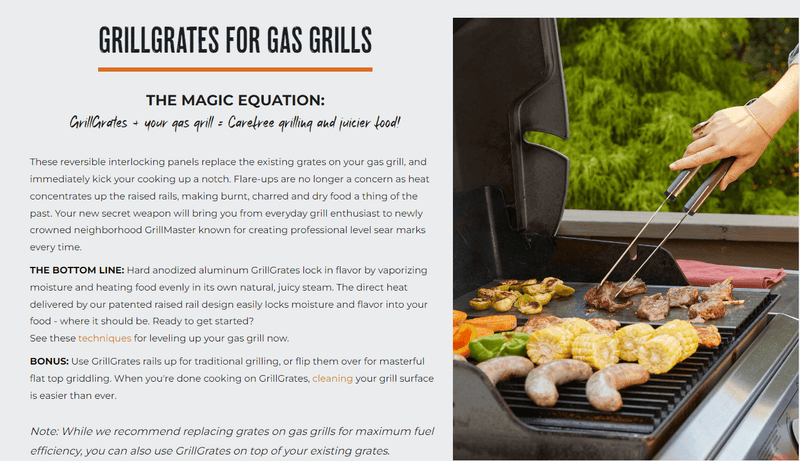 GrillGrate GrillGrate 15" Sets Part Cooking Grate, Grid & Grill