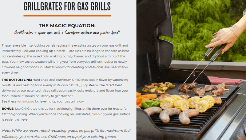 GrillGrate GrillGrate 20" Sets Part Cooking Grate, Grid & Grill