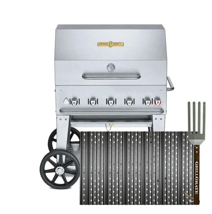 GrillGrate Grillgrate Replacement GrillGrate Set for Crown Verity 36-Inch Mobile (Custom Cut) CC20.875-24-6G CC20.875-24-6G Part Cooking Grate, Grid & Grill 850049244541
