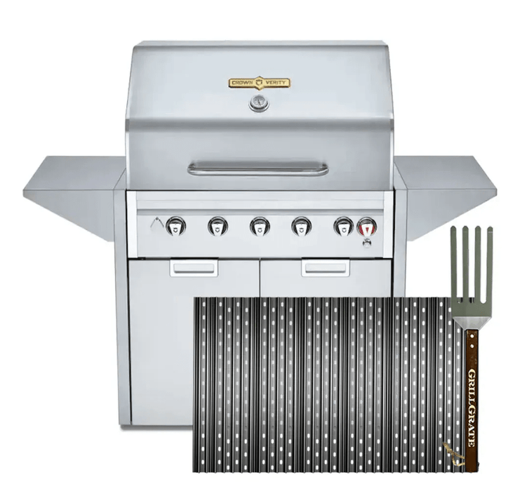 GrillGrate Grillgrate Replacement GrillGrate Set for Crown Verity Estate Series 36 (Custom Cut) CC20.875-24-6G CC20.875-24-6G Part Cooking Grate, Grid & Grill 850049244541