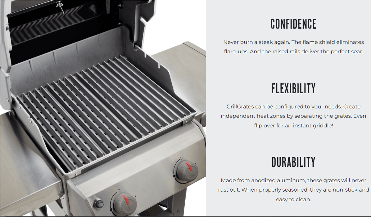 GrillGrate GrillGrate Sear Station for Coyote 28 Inch Pellet Grill RGG17.375K-0003 Part Cooking Grate, Grid & Grill 035127647036