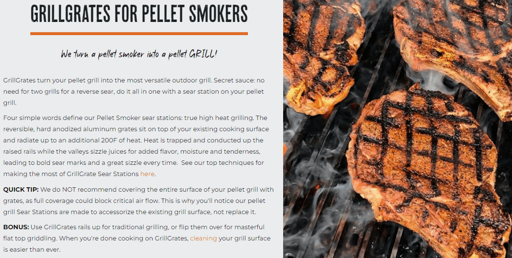 GrillGrate Sear Station for Grilla Grills Silverback Alpha RGG18