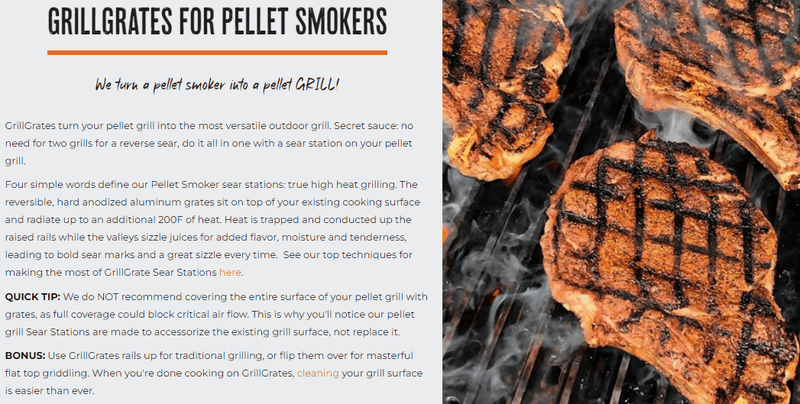 GrillGrate GrillGrate Sear Station for the Traeger Pro 22 & 34 RGG18.5K-0003 Part Cooking Grate, Grid & Grill 035127647166