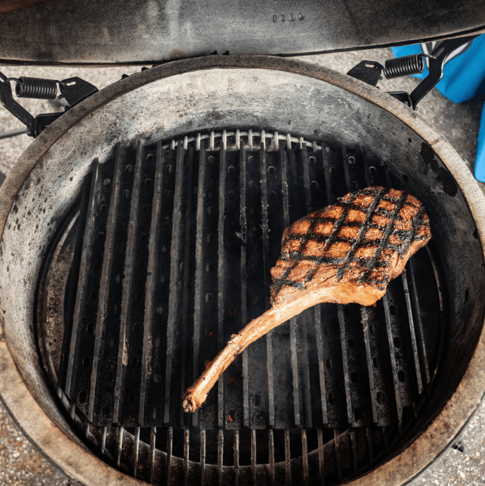 Cowboy Steak Big Green Egg Tomahawk Steak Pellet Grill Cooking A Cowboy Steak On The Grill Traeger Shop