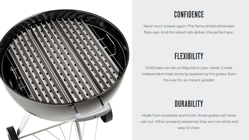 GrillGrate GrillGrates for the 18" Weber Kettle RWEBER18.5 Part Cooking Grate, Grid & Grill 421405590940