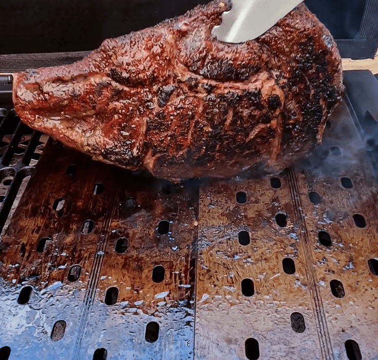 Beef Tomahawk Steak Weber Grill Weber Grill Tomahawk Steak On The
