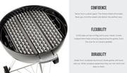 GrillGrate GrillGrates for the Weber Jumbo Joe RWEBER18.5 Part Cooking Grate, Grid & Grill 421405590940